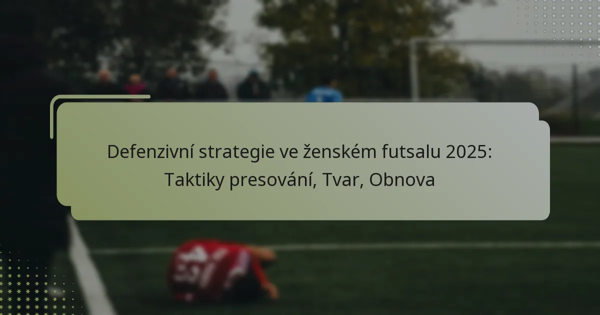 Defenzivní strategie ve ženském futsalu 2025: Taktiky presování, Tvar, Obnova
