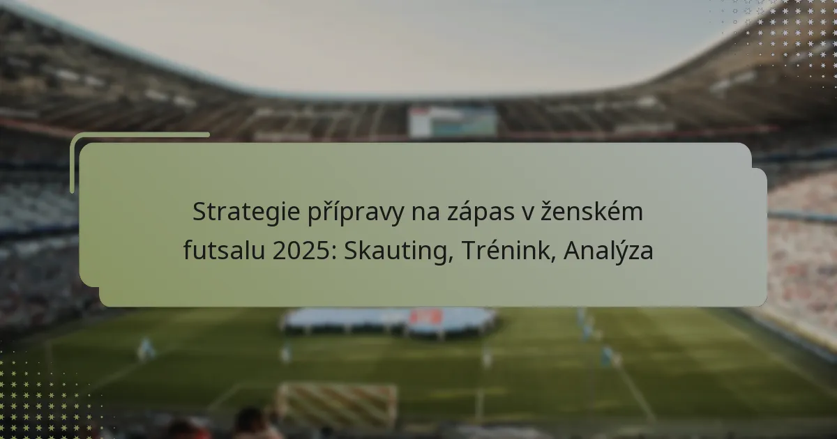 Strategie přípravy na zápas v ženském futsalu 2025: Skauting, Trénink, Analýza